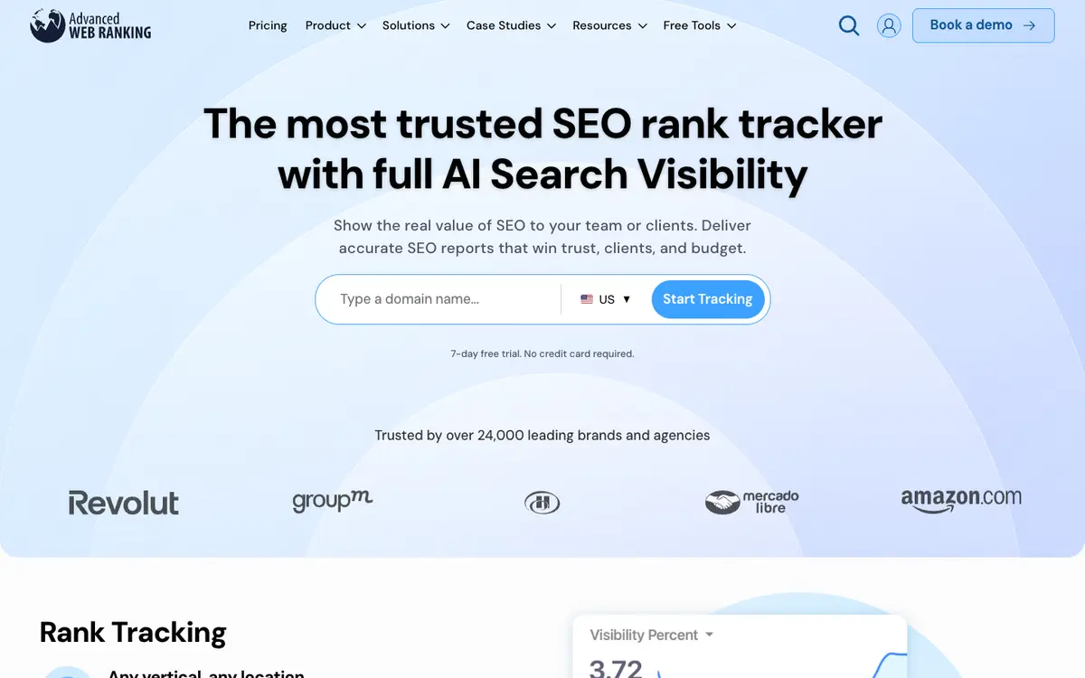 Advanced Web Ranking (AWR) home page