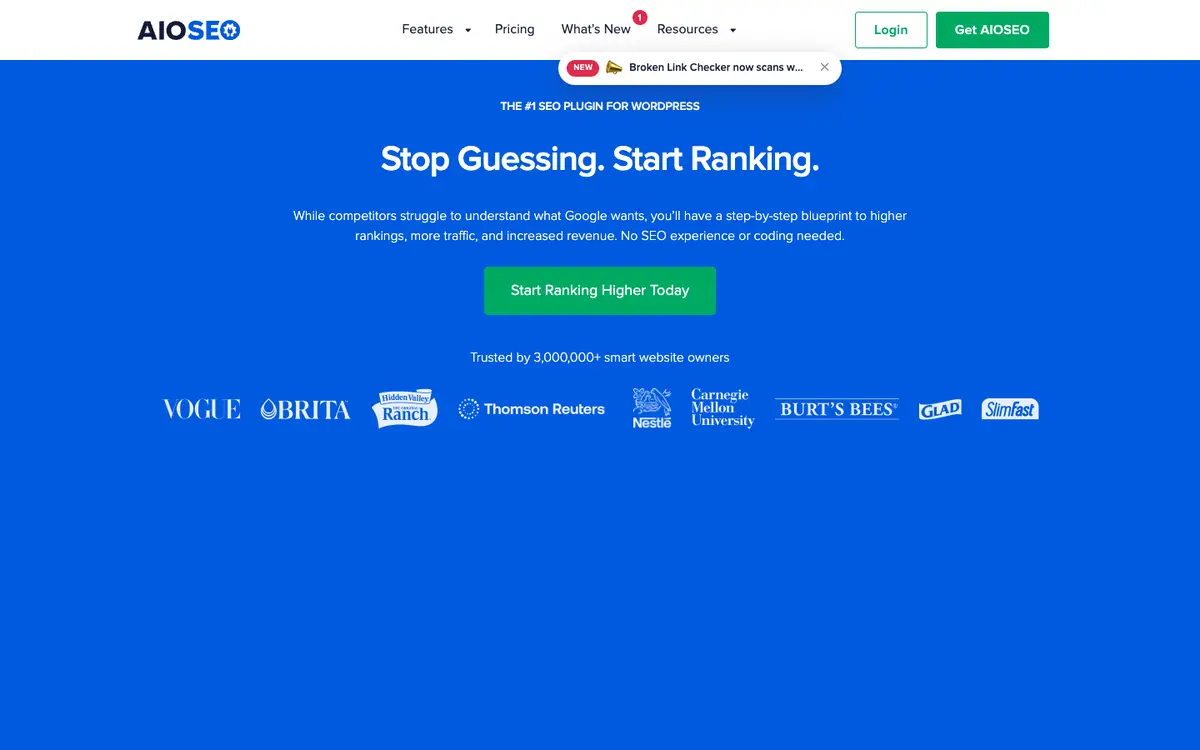 All in One SEO (AIOSEO) home page