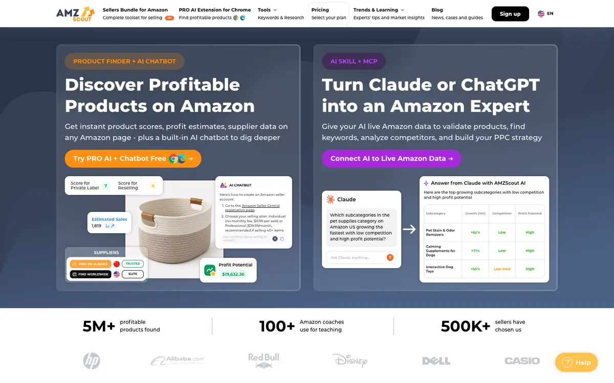 AMZScout home page