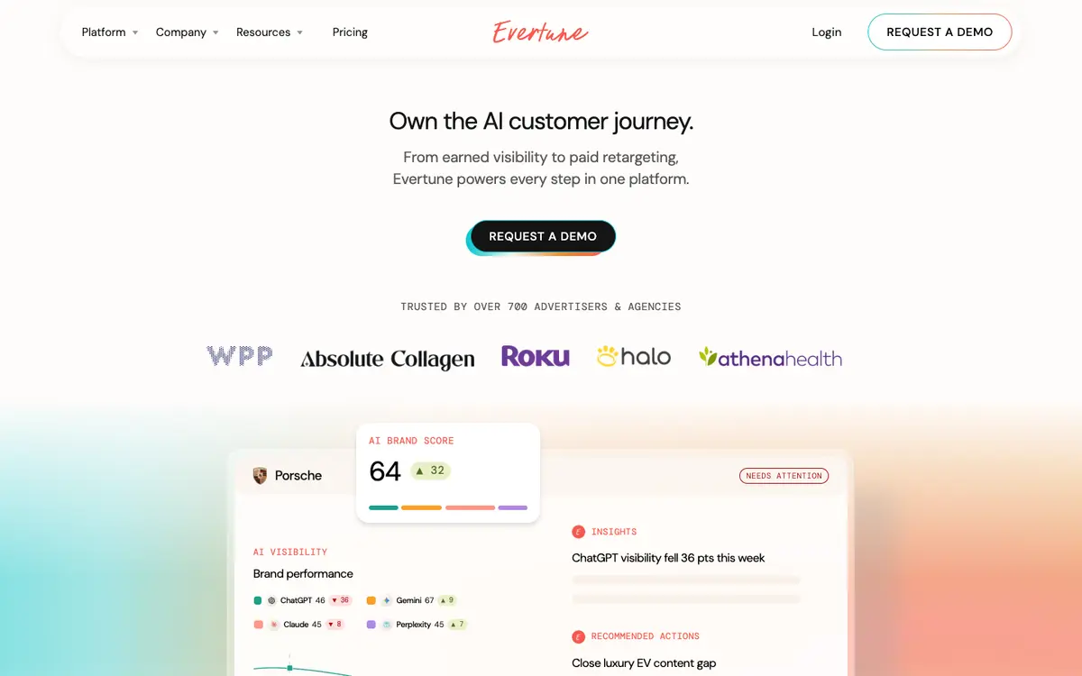 Evertune home page