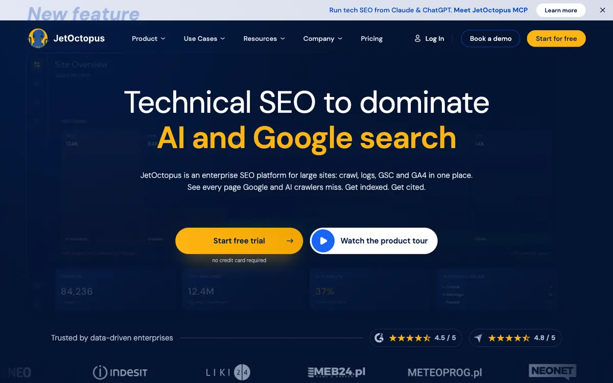 JetOctopus home page