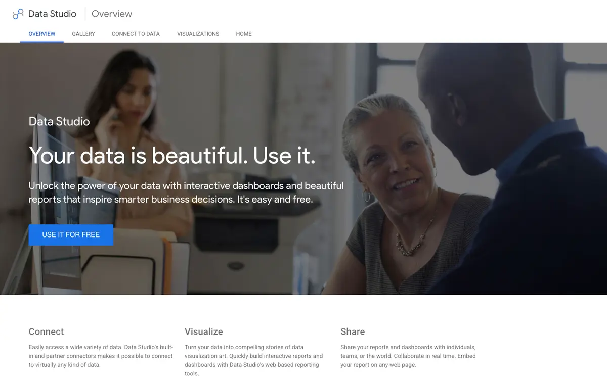 Data Studio (formerly Looker Studio) home page