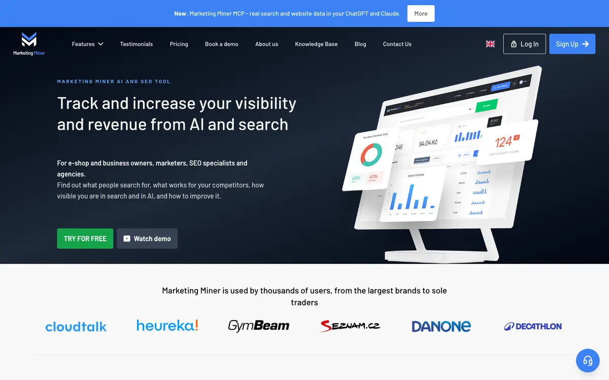 Marketing Miner home page