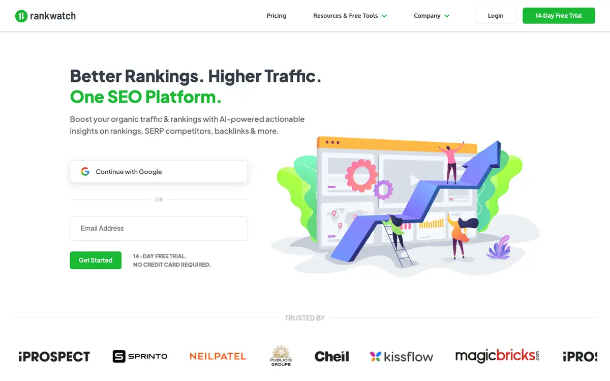 RankWatch home page