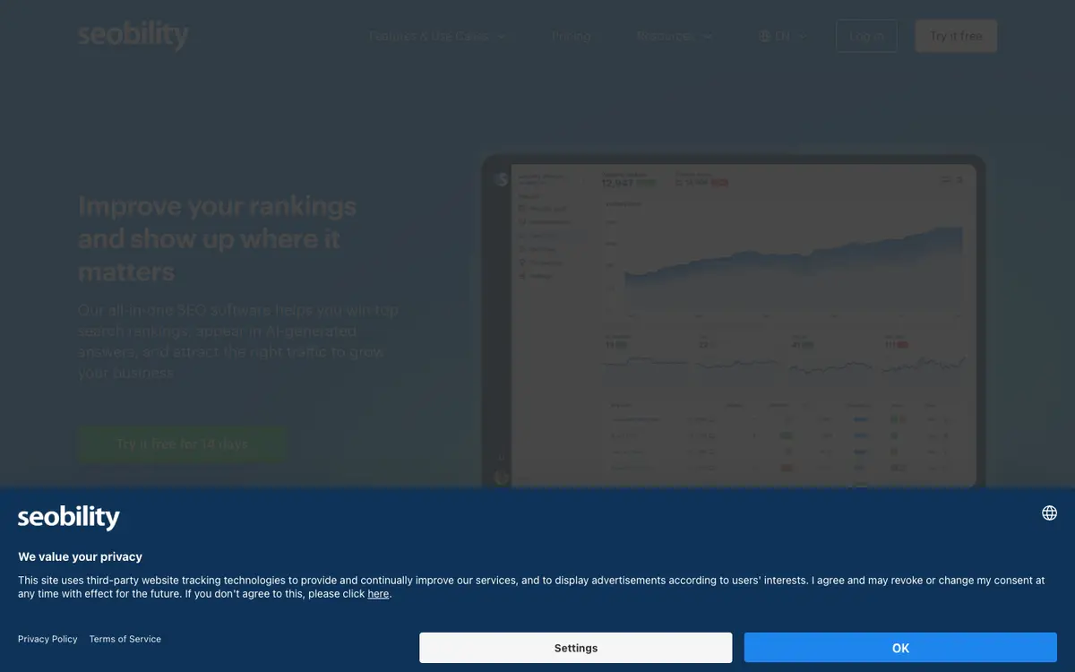 Seobility home page