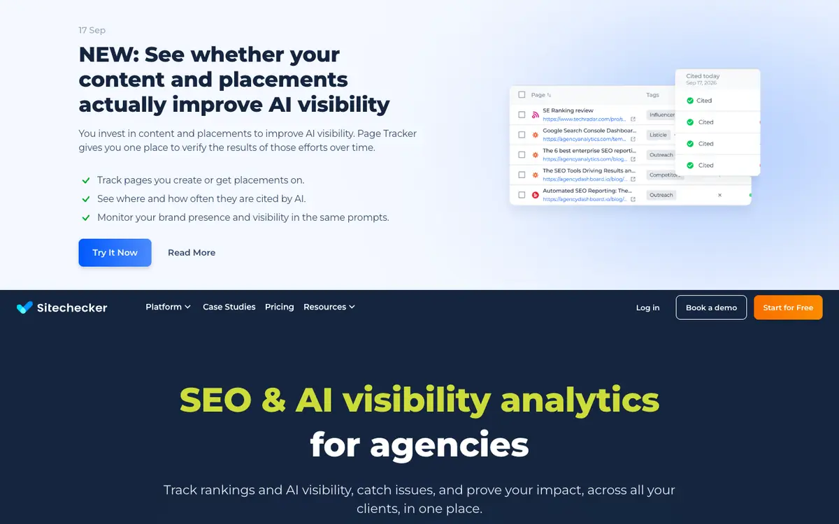 Sitechecker home page