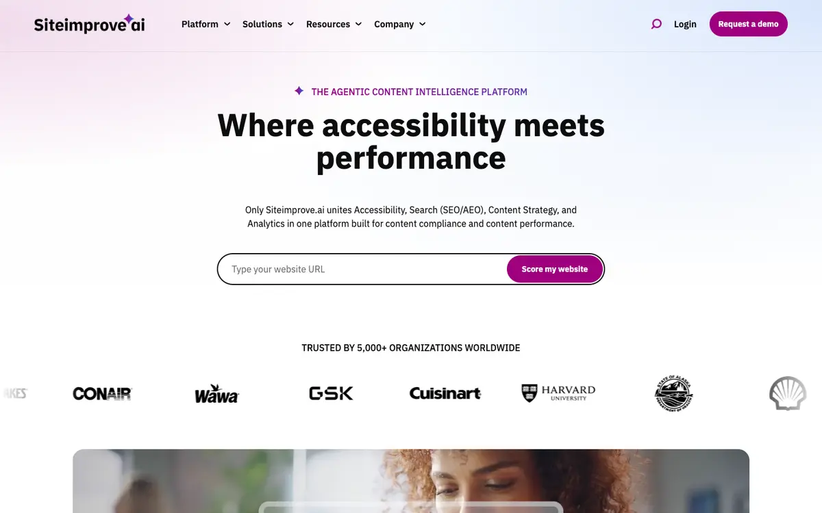 Siteimprove.ai home page