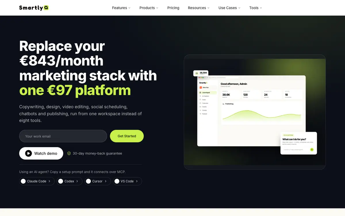 SmartlyQ home page