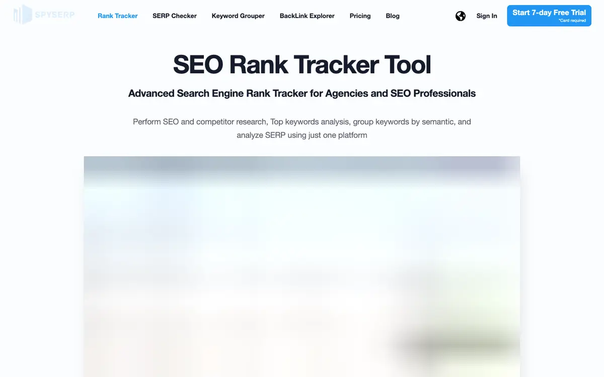 SpySERP home page