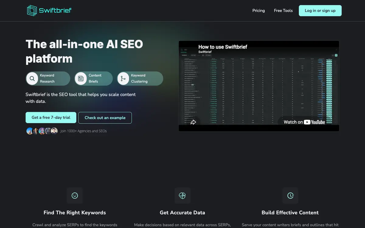 Swiftbrief home page