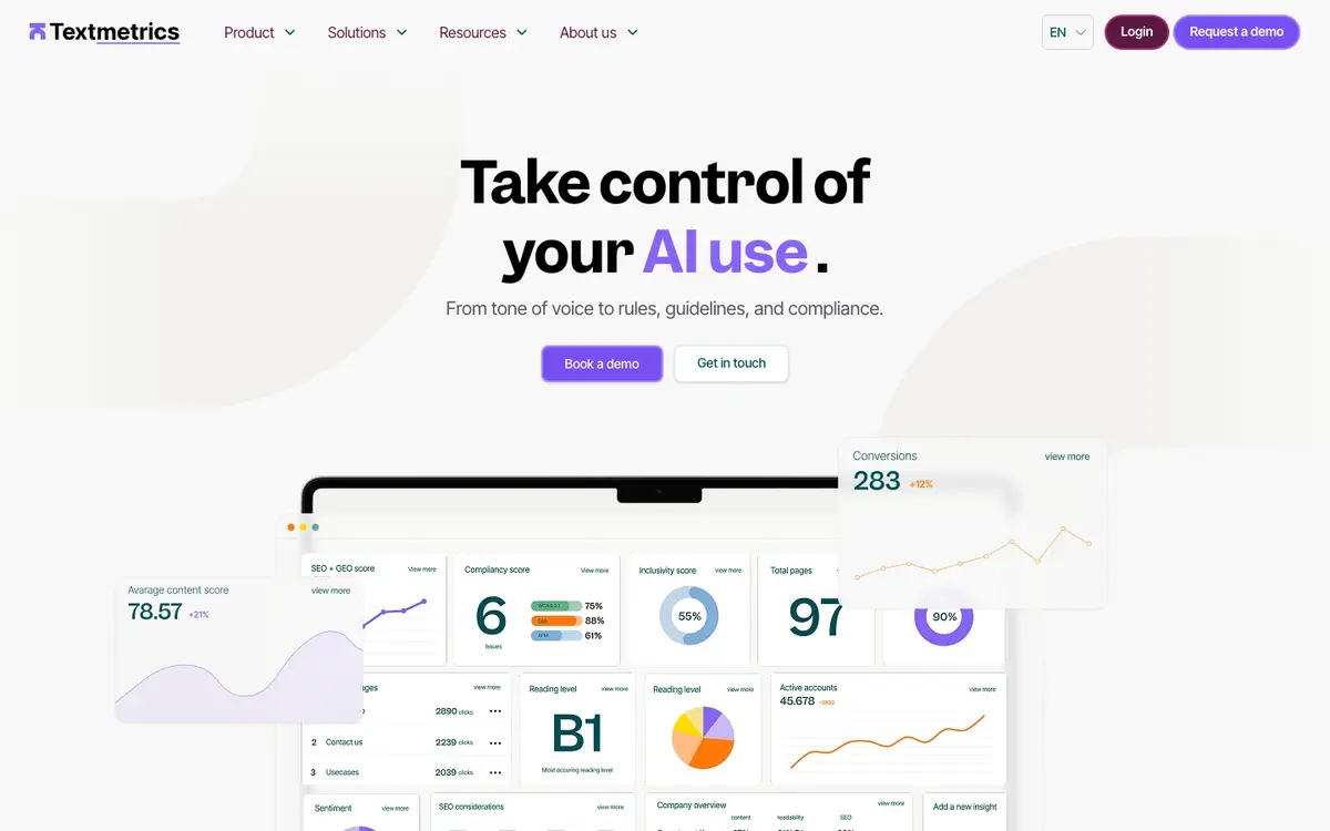 Textmetrics home page
